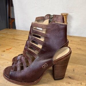 Bed Stu Bed Stu Occam caged leather heels in brown Women’s 9